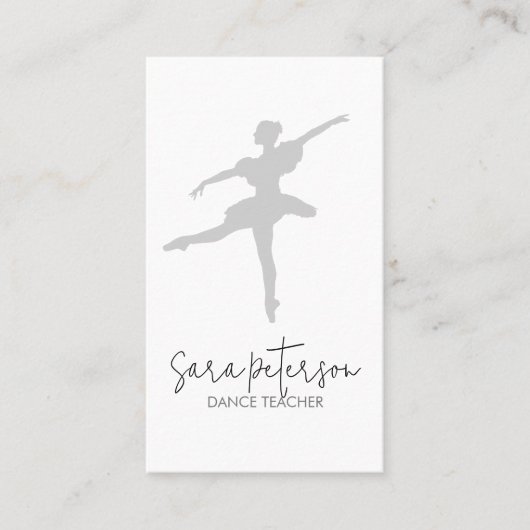 Dancer Dance Teacher Business Card Visitenkarte (Vorderseite)