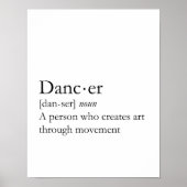Dancer Definition Word Art Poster (Vorne)