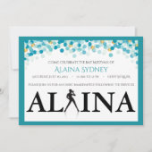 DANCER DOTS Bat Mitzvah Einladung (Vorderseite)