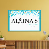 DANCER DOTS Bat Mitzvah Einladung Leinwanddruck (Insitu (Wohnzimmer))