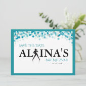 DANCER DOTS Bat Mitzvah — SILVER GOTS Save The Date (Stehend Vorderseite)