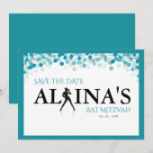 DANCER DOTS Bat Mitzvah — SILVER GOTS Save The Date (Vorne/Hinten)