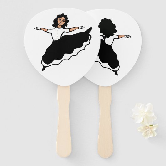 Dancer Fans BW #2 Fächer (Vorne und Hinten)