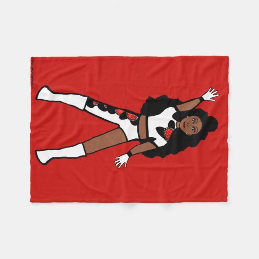 Dancer Fleece Blanket Red & Black 2 (Vorderseite (Horizontal))