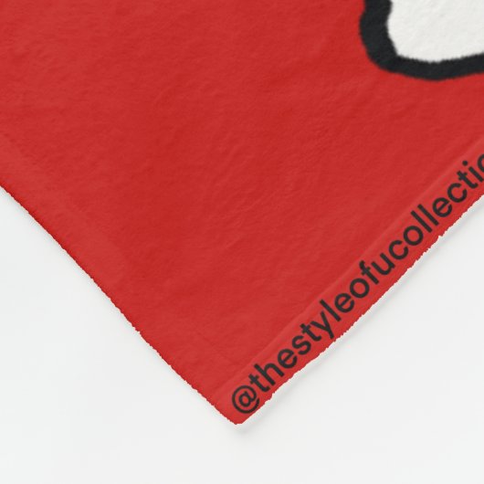 Dancer Fleece Blanket Red & Black 2 (Ecke)