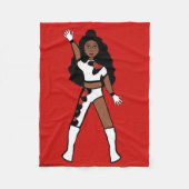 Dancer Fleece Blanket Red & Black 2 (Vorderseite)