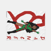 Dancer Fleece Blanket Red & Green (Vorderseite (Horizontal))