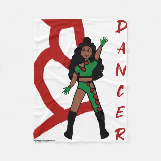 Dancer Fleece Blanket Red & Green (Vorderseite)