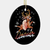 Dancer Frohe Weihnachtsfeier Rentier Deer Xmas Keramik Ornament (Rechts)
