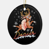 Dancer Frohe Weihnachtsfeier Rentier Deer Xmas Keramik Ornament (Links)