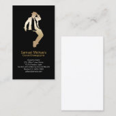 Dancer Gold Silhouette Dancer Business Card Visitenkarte (Vorne/Hinten)