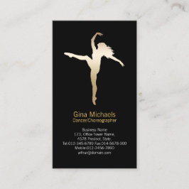 Dancer Gold Silhouette Dancer Business Card Visitenkarte