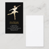 Dancer Gold Silhouette Dancer Business Card Visitenkarte (Vorne/Hinten)
