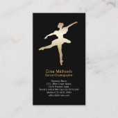 Dancer Gold Silhouette Dancer Business Card Visitenkarte (Vorderseite)