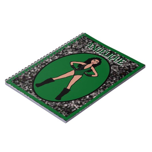 Dancer Green Black Notebook #2 Notizblock (Linke Seite)
