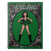 Dancer Green Black Notebook #2 Notizblock (Vorderseite)
