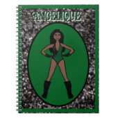 Dancer Green Black Notebook # Notizblock (Vorderseite)