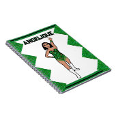 Dancer Green Fringe Notebook # 2 Notizblock (Rechte Seite)