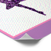Dancer Imitate Sparkle Personalisiert Tiny Dot Pos Poster (Ecke)