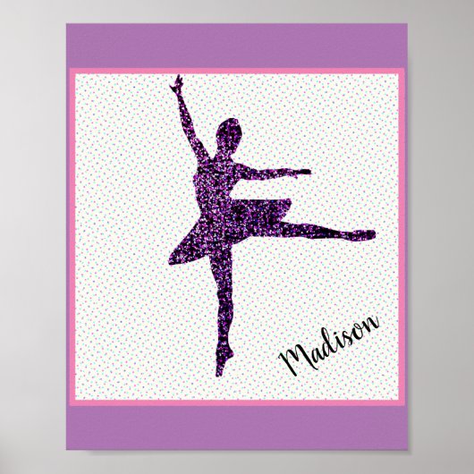 Dancer Imitate Sparkle Personalisiert Tiny Dot Pos Poster (Vorne)