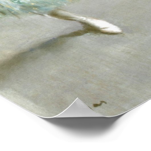 Dancer in Green, Edgar Degas Poster (Ecke)