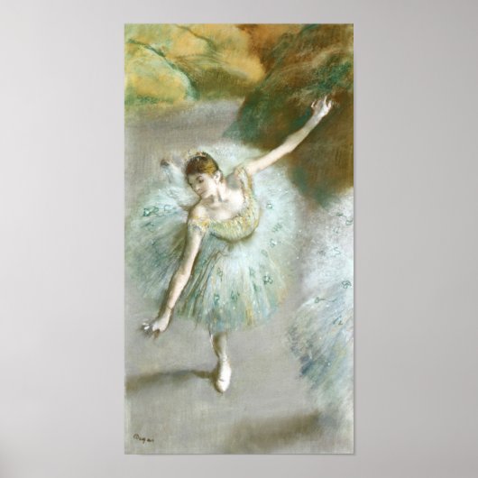 Dancer in Green, Edgar Degas Poster (Vorne)