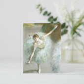 Dancer in Green, Edgar Degas Postkarte (Stehend Vorderseite)