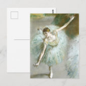 Dancer in Green, Edgar Degas Postkarte (Vorne/Hinten)