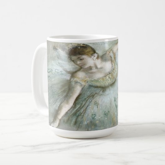 Dancer in Green von Edgar Degas Kaffeetasse (Vorderseite Links)