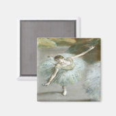 Dancer in Green von Edgar Degas Magnet (Vorderseite/Rückseite)