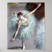Dancer in Green von Edgar Degas Poster (Vorne)