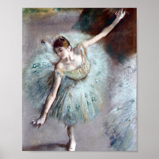 Dancer in Green von Edgar Degas Poster (Vorne)
