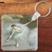 Dancer in Green von Edgar Degas Schlüsselanhänger (Rückseite)