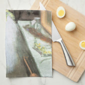 Dancer in ihrem Dressing Room von Edgar Degas Geschirrtuch (Viertel Falte)