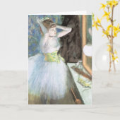 Dancer in ihrem Dressing Room von Edgar Degas Karte (Gelbe Blume)