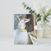 Dancer in ihrem Dressing Room von Edgar Degas Postkarte (Stehend Vorderseite)