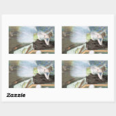 Dancer in ihrem Dressing Room von Edgar Degas Rechteckiger Aufkleber (Blatt)