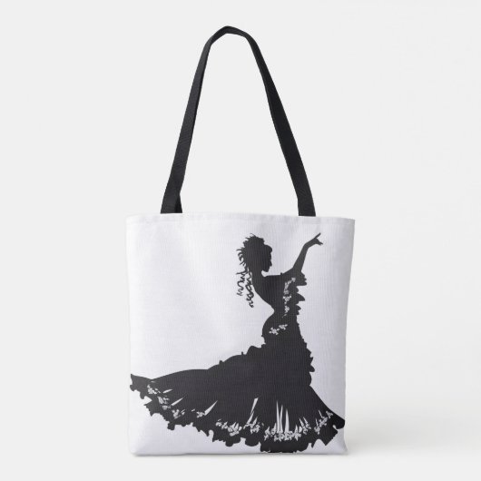 Dancer Lady Silhouette Tasche (Rückseite)