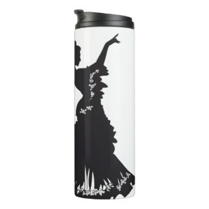 Dancer Lady Silhouette Thermosbecher