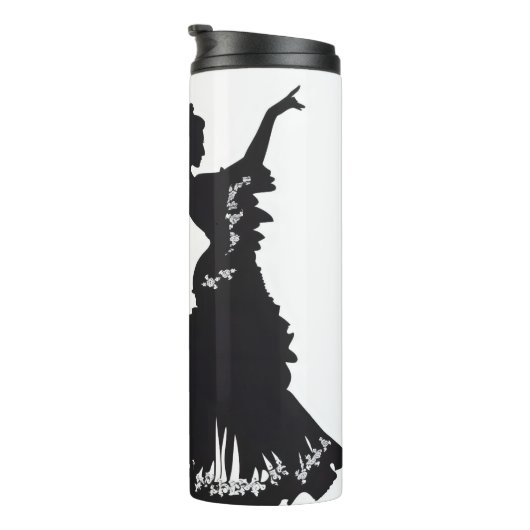 Dancer Lady Silhouette Thermosbecher (Nach rechts gedreht)