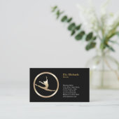 Dancer Leap Icon Choreograf Business Card Visitenkarte (Stehend Vorderseite)