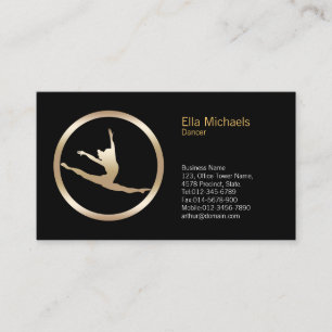Dancer Leap Icon Choreograf Business Card Visitenkarte