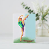 Dancer Leg Raised Art Postkarte (Stehend Vorderseite)