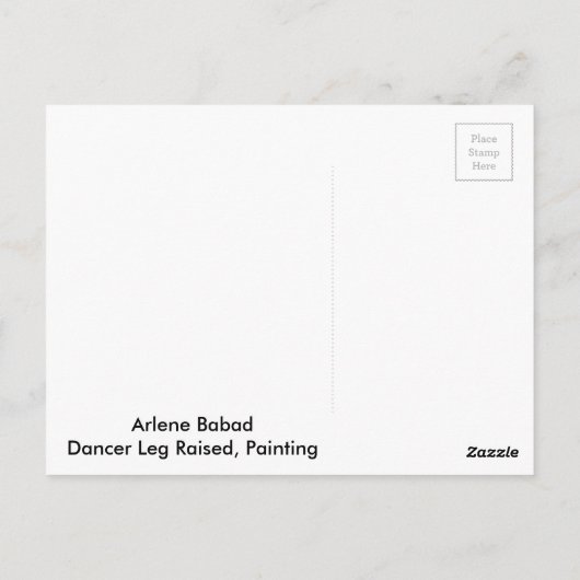 Dancer Leg Raised Art Postkarte (Rückseite)