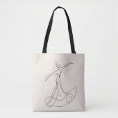 Dancer Line Art Tasche (Vorderseite)