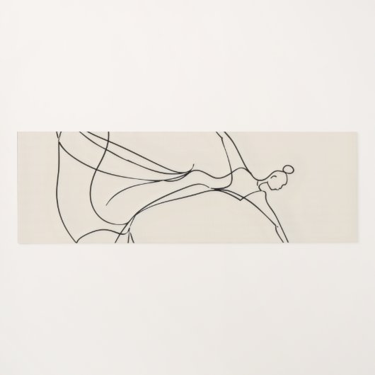 Dancer Line Art Yogamatte (Rückseite (Horizontal))