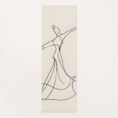 Dancer Line Art Yogamatte (Vorderseite)