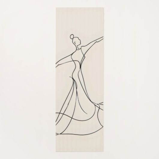 Dancer Line Art Yogamatte (Rückseite)