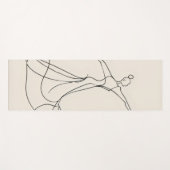 Dancer Line Art Yogamatte (Vorderseite (Horizontal))