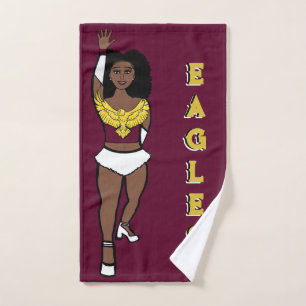 Dancer/Majorette Handtuchhandtuch Maroon Gold Adle Handtuch